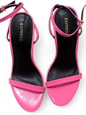 Express Hot Pink Ankle-Strap Heeled Sandals